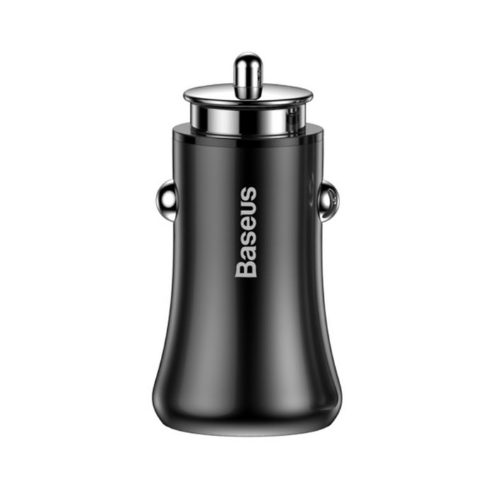 Автомобильная зарядка для телефона Baseus Gentleman Smart Car Charger 2 USB 4.8A Черная - Изображение 118217