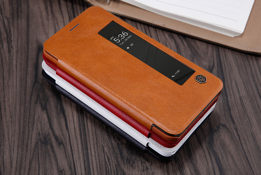 Чехол книжка Nillkin Qin Leather Case для Huawei P10 Коричневый