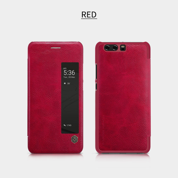 Чехол книжка Nillkin Qin Leather Case для Huawei P10 Красный - Изображение 102035