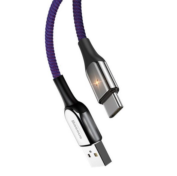 Кабель Baseus X-type Light 3А USB - Type C 1м Фиолетовый - Изображение 118602