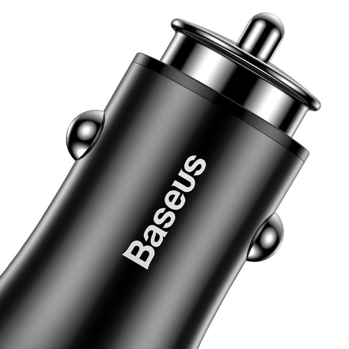 Автомобильная зарядка для телефона Baseus Gentleman Smart Car Charger 2 USB 4.8A Черная - Изображение 119170