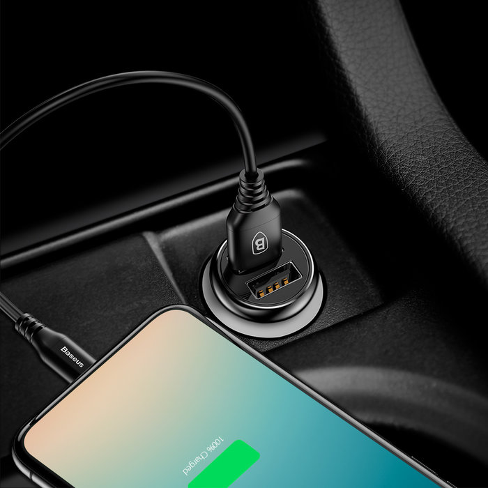 Автомобильная зарядка для телефона Baseus Gentleman Smart Car Charger 2 USB 4.8A Красная - Изображение 119208