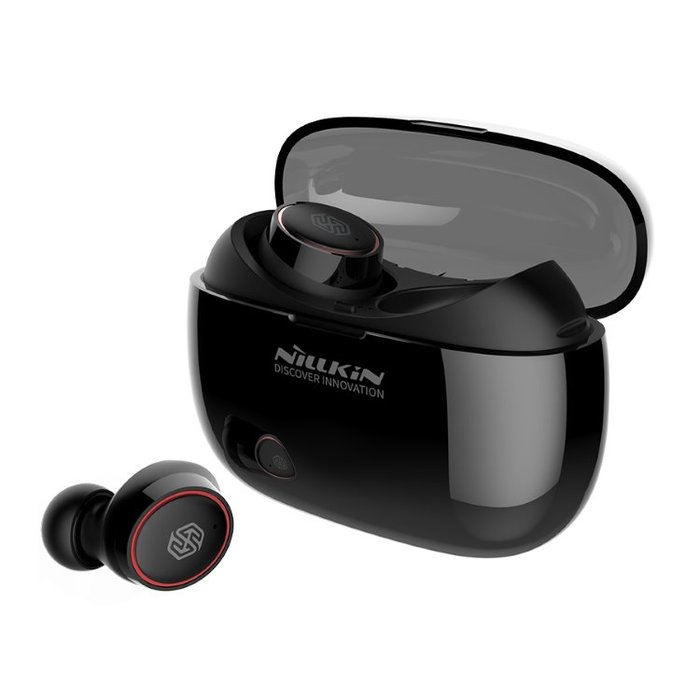 Беспроводные вакуумные Bluetooth наушники с микрофоном Nillkin Liberty TWS Чёрно-красные - Изображение 119334
