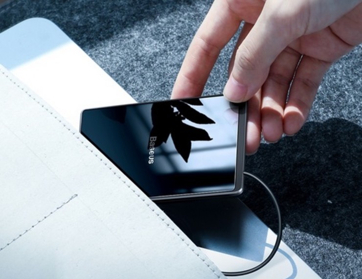 Беспроводная зарядка для телефона Baseus Card Ultra-thin 15 Вт Черная
