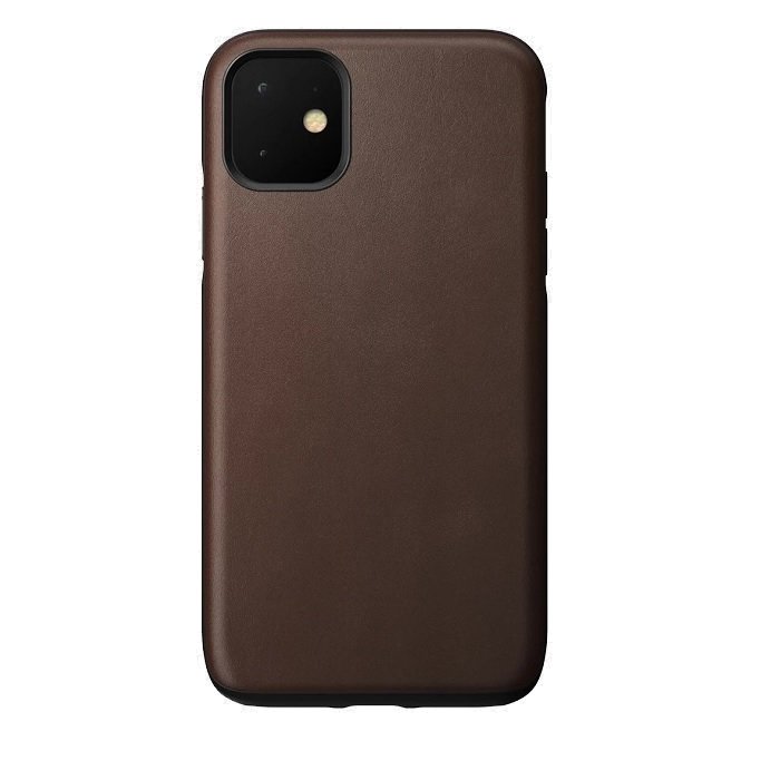 Кожаный чехол накладка Nomad Rugged Case для iPhone 11 Коричневый - Изображение 119730