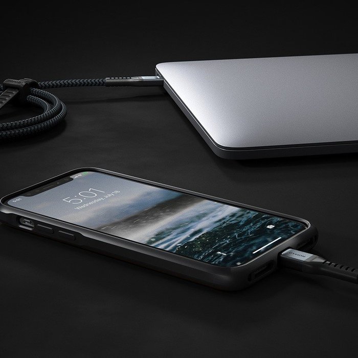Кожаный чехол накладка Nomad Rugged Case для iPhone 11 Черный - Изображение 119622