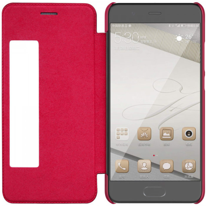 Чехол книжка Nillkin Qin Leather Case для Huawei P10 Красный - Изображение 102023