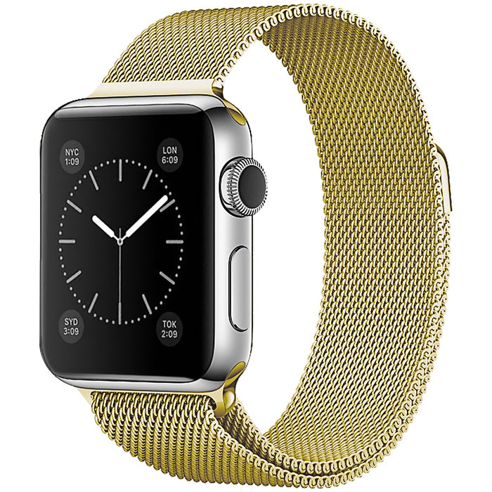 Браслет сетчатый миланский Milanese для Apple Watch 3 / 2 / 1 (38мм) Золото - Изображение 10459