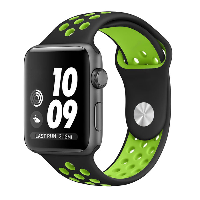 Ремешок спортивный Dot Style для Apple Watch 42mm Черно-Желтый - Изображение 10477