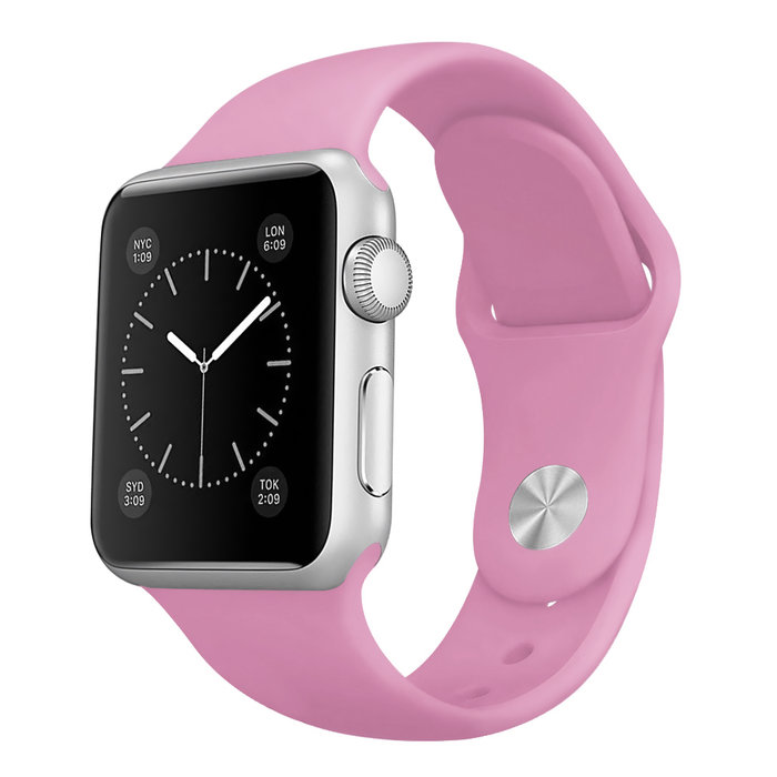 Ремешок силиконовый Special Case для Apple Watch 2 / 1 (38мм) Розовый S/M/L - Изображение 10535