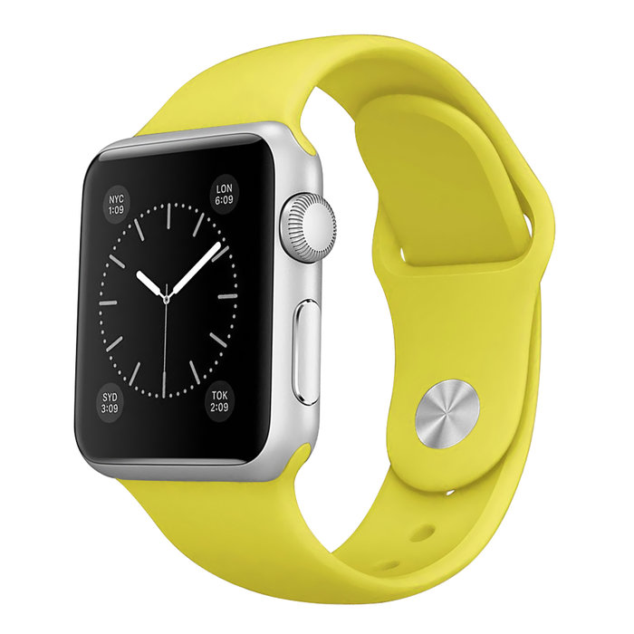 Ремешок силиконовый Special Case для Apple Watch 2 / 1 (38мм) Желтый S/M/L 4 - Изображение 10547