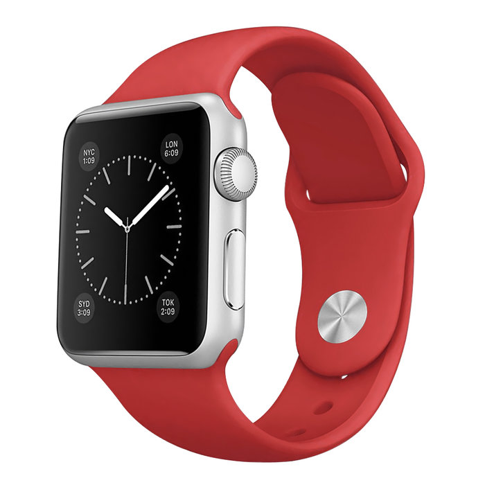 Ремешок силиконовый Special Case для Apple Watch 2 / 1 (38мм) Красный S/M/L - Изображение 10531