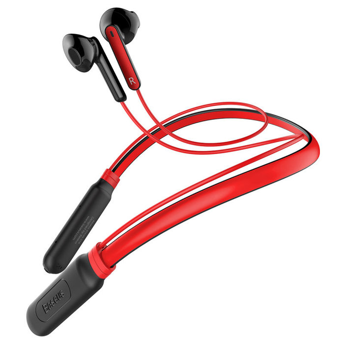 Беспроводные Bluetooth наушники вкладыши c микрофоном Baseus Encok Neck Hung S16 Красные - Изображение 33171