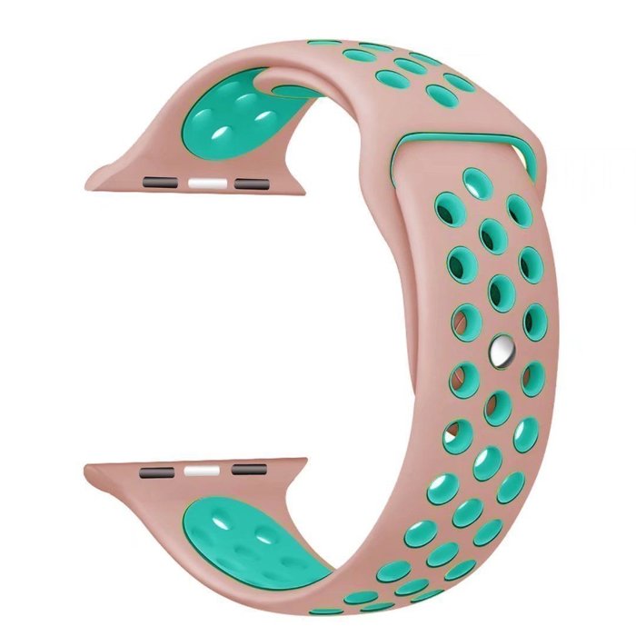 Ремешок спортивный Dot Style для Apple Watch 42mm Розово-Бирюзовый - Изображение 9947