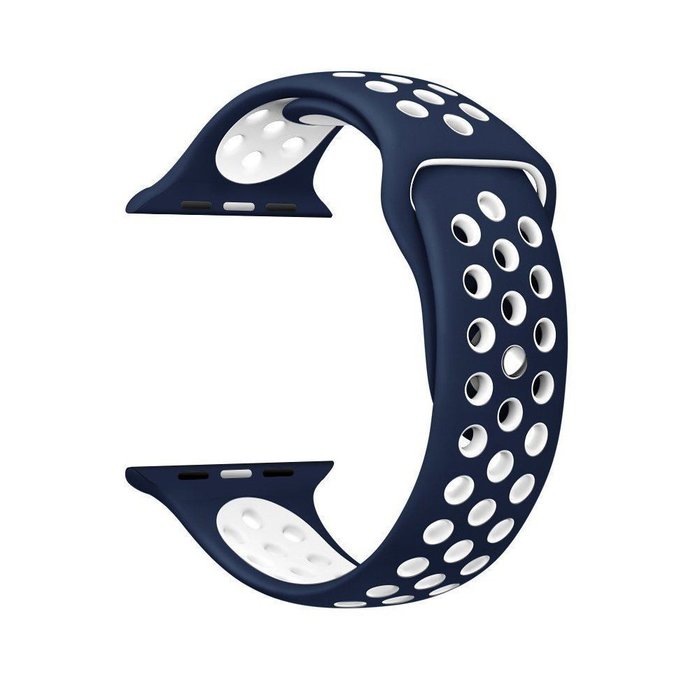 Ремешок спортивный Dot Style для Apple Watch 38mm Сине-Белый - Изображение 9925