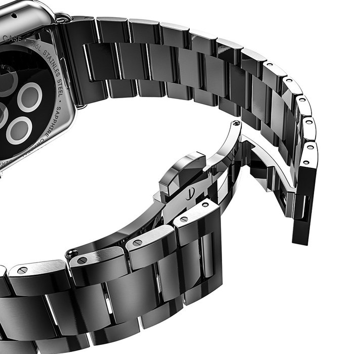 Браслет стальной HOCO Slim-Fit Steel 3 для Apple Watch 2 / 1 (42мм) Графитовый - Изображение 11301