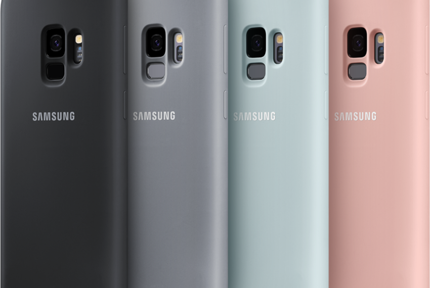 Силиконовый чехол накладка для Samsung Galaxy S9 Silicone Сover Серый