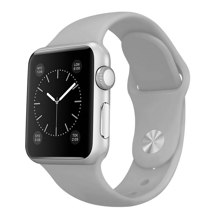 Ремешок силиконовый Special Case для Apple Watch 2 / 1 (38мм) Серый S/M/L 4 - Изображение 10541