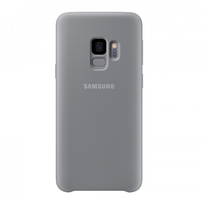 Силиконовый чехол накладка для Samsung Galaxy S9 Silicone Сover Серый - Изображение 32435