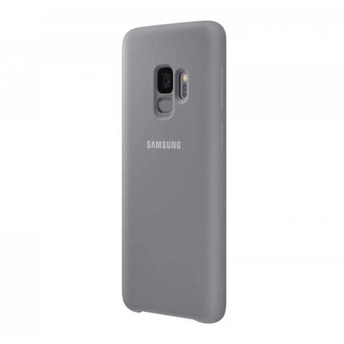 Силиконовый чехол накладка для Samsung Galaxy S9 Silicone Сover Серый - Изображение 32437