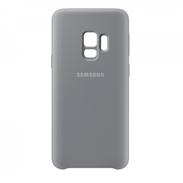 Силиконовый чехол накладка для Samsung Galaxy S9 Silicone Сover Серый - Изображение 32439