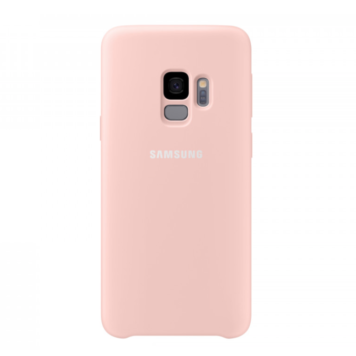 Силиконовый чехол накладка для Samsung Galaxy S9 Silicone Сover Розовый - Изображение 32447
