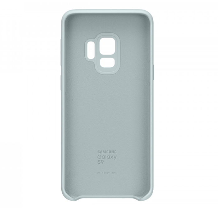 Силиконовый чехол накладка для Samsung Galaxy S9 Silicone Сover Голубой - Изображение 32469