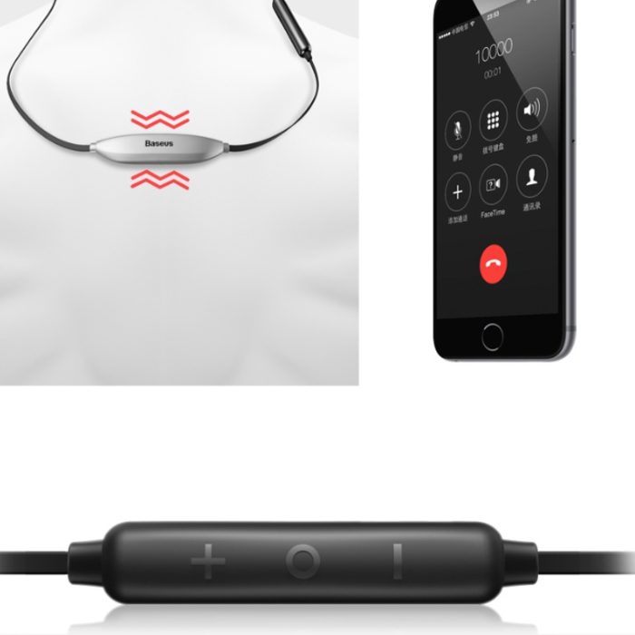 Беспроводные вакуумные Bluetooth наушники для спорта с микрофоном Baseus Encok S03 - Золотые - Изображение 33533