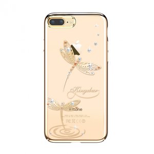 Чехол накладка Swarovski Kingxbar Classic Gold Dragonfly для iPhone 7 Plus Золото