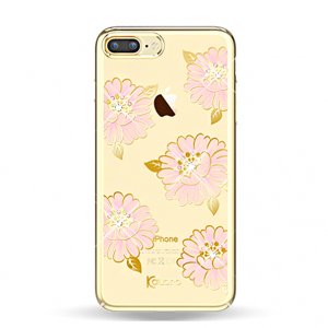 Чехол накладка Swarovski Flower Sea Peony для iPhone 7 Plus Золото