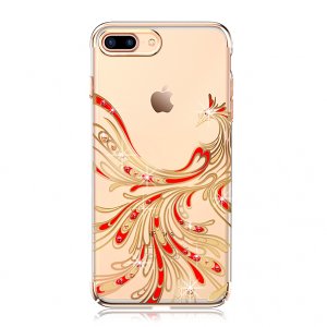 Чехол накладка Swarovski Kingxbar Phoenix для iPhone 8 Plus Золото