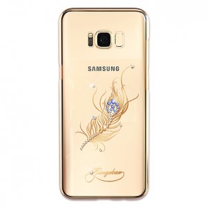 Чехол накладка Swarovski Kingxbar Plumage для Samsung Galaxy S8 Plus Золото