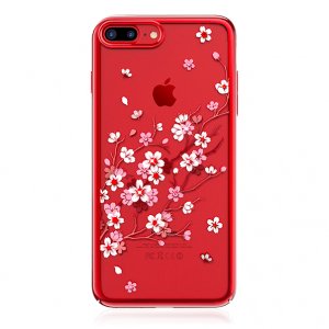 Чехол накладка Swarovski Kingxbar Sakura для iPhone 8 Plus Красный