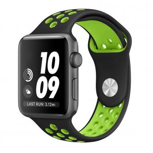 Ремешок спортивный Dot Style для Apple Watch 42mm Черно-Желтый