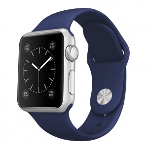 Ремешок силиконовый Special Case для Apple Watch 2 / 1 (38мм) Темно синий S/M/L