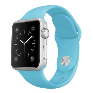 Ремешок силиконовый Special Case для Apple Watch 2 / 1 (38мм) Бирюзовый S/M/L