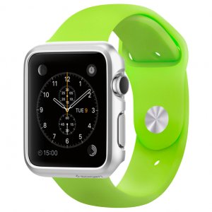 Клип-кейс SGP Thin Fit для Apple Watch 2 / 1 ((38mm)) Серебро