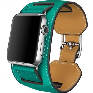 Ремешок кожаный HM Style Cuff для Apple Watch 2 / 1 (38mm) Зеленый