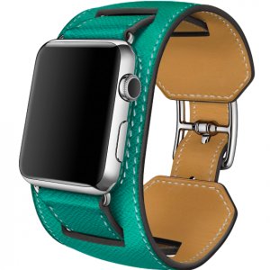 Ремешок кожаный HM Style Cuff для Apple Watch 2 / 1 (42mm) Зеленый