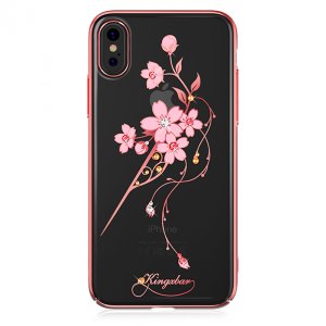 Чехол накладка Swarovski Kingxbar Exquisite Series для iPhone X Hairpin Розовый