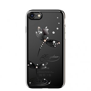 Чехол накладка Swarovski Kingxbar Classic Black Dragonfly для iPhone 8 Черный