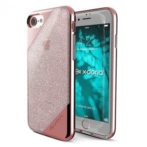 Чехол накладка X-Doria Revel Lux Rose Gold Glitter для iPhone 7 Розовый