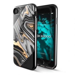Чехол накладка X-Doria Revel Lux Black Swirl для iPhone 7 Черный