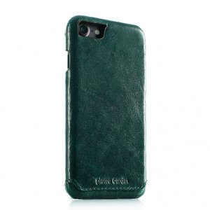 Кожаный чехол накладка Pierre Cardin для iPhone 8 Зеленый