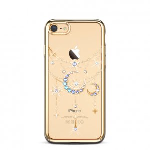 Чехол накладка Swarovski Kingxbar Twinkling Stars Moon Gold для iPhone 8 Золото