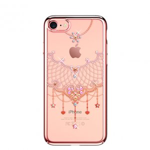 Чехол накладка Swarovski Kingxbar WANSHA Rose Gold для iPhone 7 Розовое золото