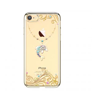 Чехол накладка Swarovski Kingxbar Ocean Series Elfin для iPhone 7 Золото