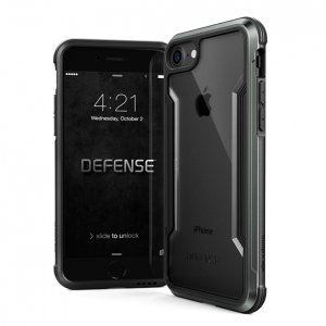 Противоударный чехол накладка X-Doria Defense Shield для iPhone 8 Черный