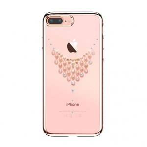 Чехол накладка Swarovski Kingxbar Starry Sky Rose Dew для iPhone 8 Plus Розовый