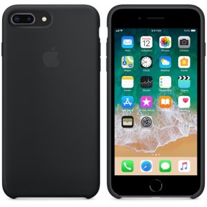 Силиконовый чехол накладка Apple Silicone Case для iPhone 8 Plus Черный